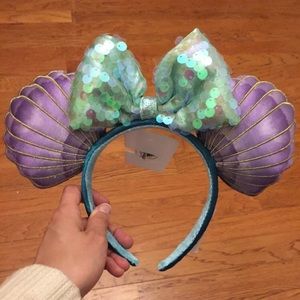 NWT Little Mermaid Minnie Mouse Ears 2019
